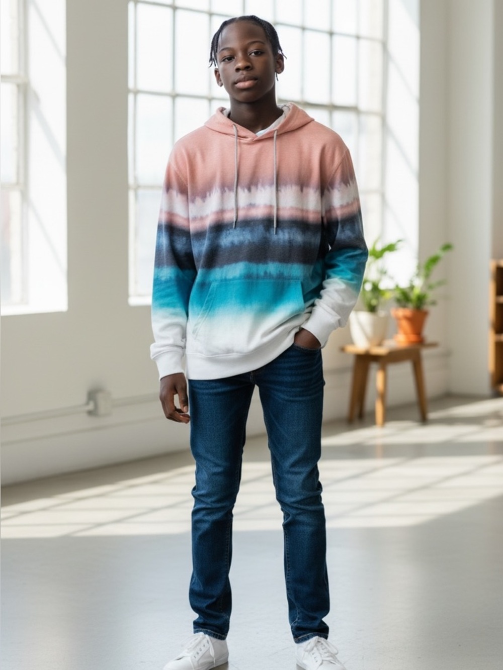 Ocean Current Pink and Gray Tee